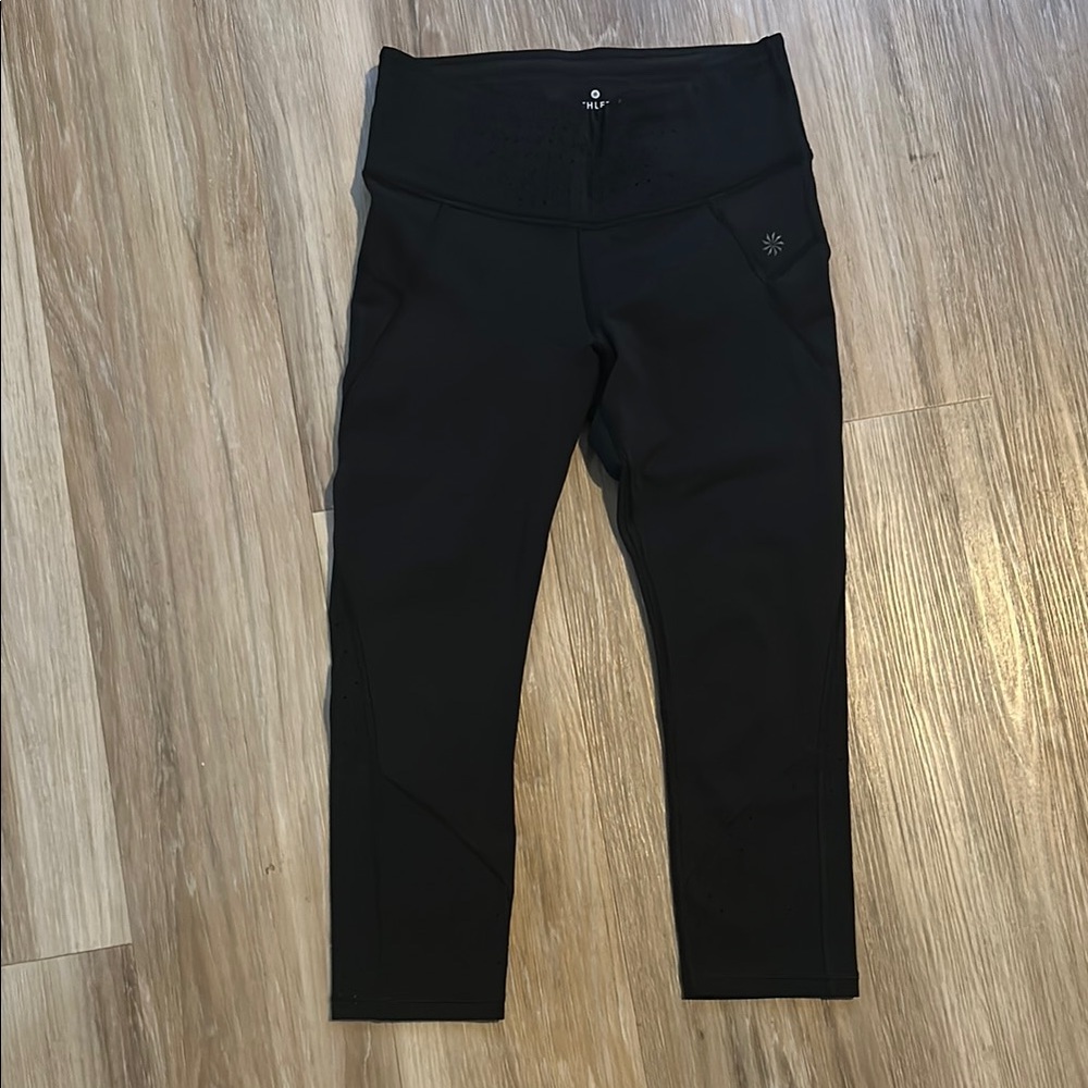 Athleta Black Leggings Streamlined Ankle-Length